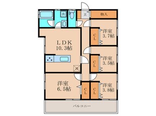 弦巻一丁目戸建(2F)の物件間取画像